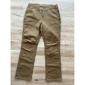Dovetail Workwear Britt Utility Double Knee Pants Womens 12 x 30 Saddle Brown